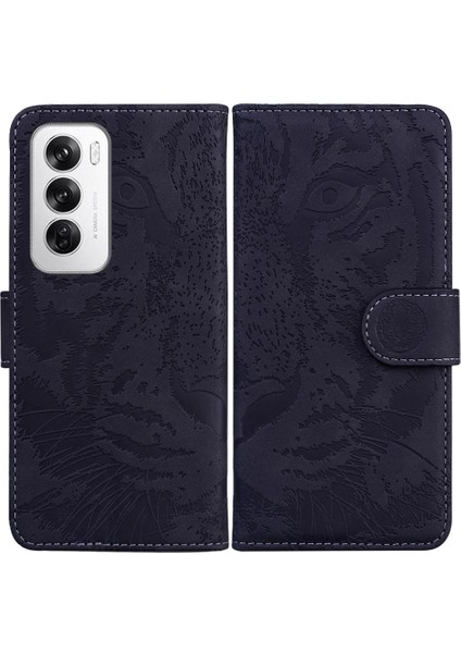 Oppo Oppo 12 5g Için Flip Case Kabartmalı Sevimli Kaplan Kickstand Koruyucu (Yurt Dışından)