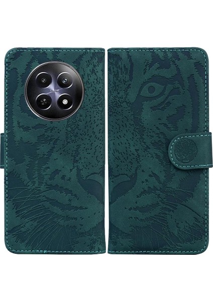 Realme 12 5g Kabartmalı Sevimli Kaplan Deri Cüzdan Kickstand Için Flip Case (Yurt Dışından)