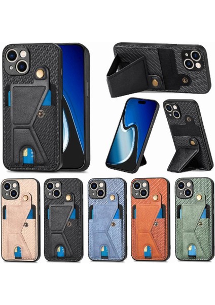 IPhone 15 Için Kılıf Artı Standı Fonksiyonu Manyetik Tasarım Braketi Kart Sahibi (Yurt Dışından)