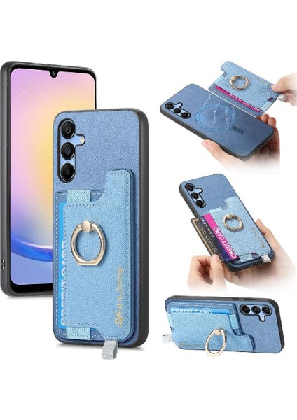 Samsung Galaxy A25 Manyetik Halka Standı Tutucu Magsafe Uyumlu (Yurt Dışından)