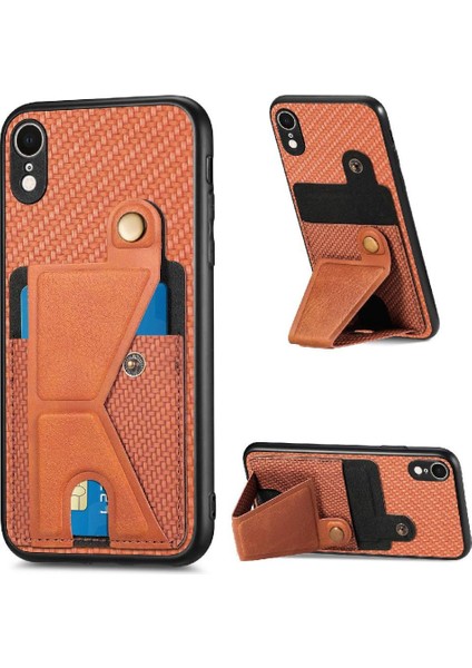 IPhone Xr Manyetik Tasarım Kart Sahibi Braketi Standı Fonksiyonu (Yurt Dışından)