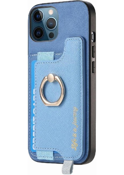 IPhone 12 Için Kılıf Pro Max Magsafe Uyumlu Cüzdan Manyetik Halka Standı (Yurt Dışından)