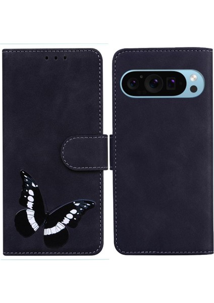 Google Piksel 9 Pro Xl Kelebek Renk Baskılı Flip Folio Kapak Için Kılıf (Yurt Dışından)