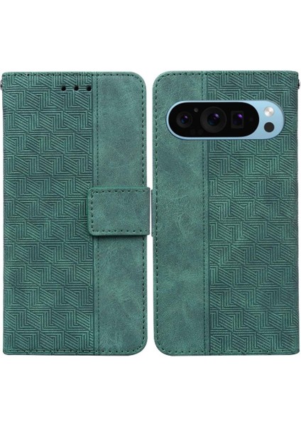 SZY Market Google Pixel 9 Pro Xl Flip Folio Kickstand Özelliği Premium Pu Için Kılıf (Yurt Dışından)