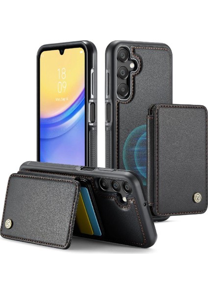 Samsung Galaxy A15 Manyetik Rfıd Engelleme Standı Fonksiyonu Cüzdan (Yurt Dışından)
