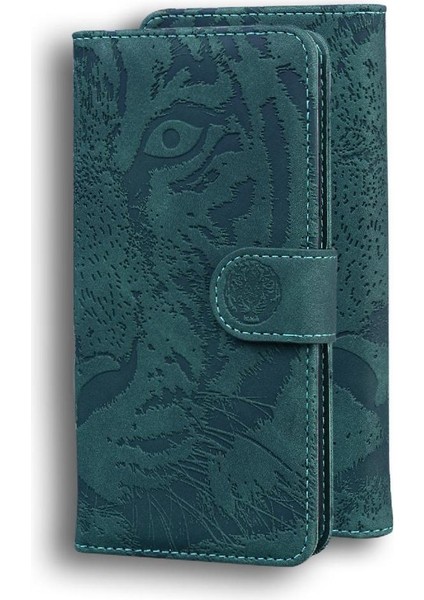 Oppo Oppo 11F 5g Için Flip Case Deri Cüzdan Kabartmalı Sevimli Kaplan (Yurt Dışından)