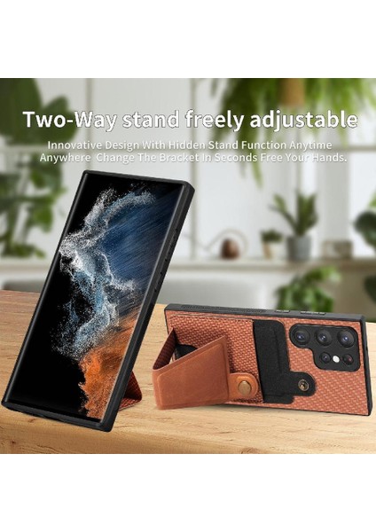 Samsung Galaxy S23 Ultra Braketi Cardholder Manyetik Tasarım Standı (Yurt Dışından) fiyatları