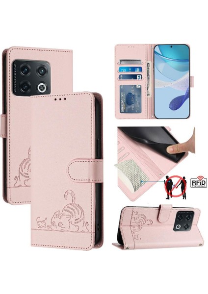 Oneplus 10 Pro 5g Için Kılıf Cüzdan Kapak Çevirin Kart Yuvası Tutucu Kickstand (Yurt Dışından)
