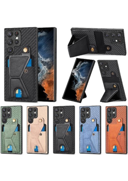 Samsung Galaxy S23 Ultra Braketi Cardholder Manyetik Tasarım Standı (Yurt Dışından)