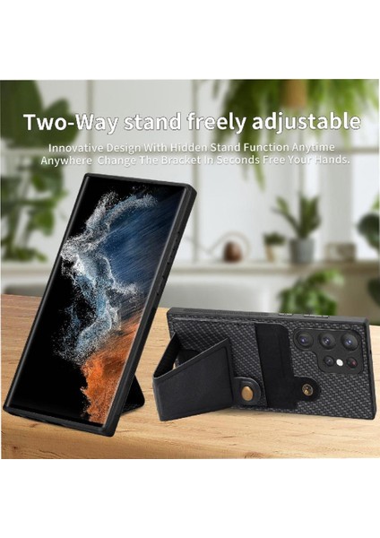Samsung Galaxy S23 Ultra Braketi Cardholder Manyetik Tasarım Standı (Yurt Dışından) fiyatları