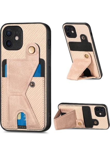IPhone 12 Için Kılıf Standı Fonksiyonu Braketi Cardholder Manyetik Tasarım (Yurt Dışından)