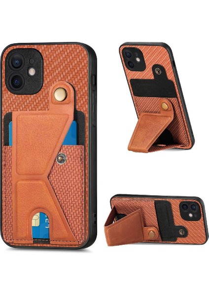 IPhone 11 Için Kılıf Standı Fonksiyonu Braketi Manyetik Tasarım Kart Sahibi (Yurt Dışından)
