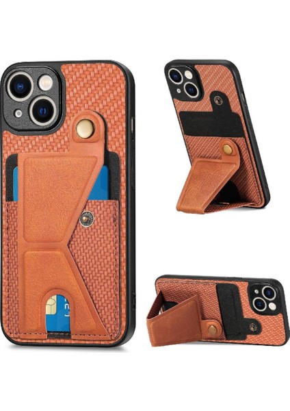 IPhone 13 Için Kılıf Kart Sahibi Braketi Manyetik Tasarım Standı Fonksiyonu (Yurt Dışından)
