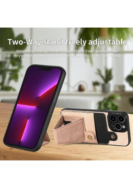 IPhone 13 Için Kılıf Pro Standı Fonksiyonu Manyetik Tasarım Cardholder Braketi (Yurt Dışından) modelleri