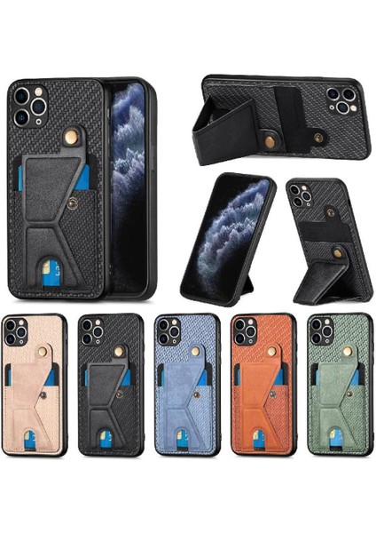 IPhone 11 Için Kılıf Pro Kart Sahibi Manyetik Tasarım Standı Fonksiyonu Braketi (Yurt Dışından)
