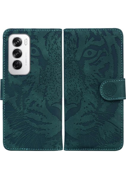 Oppo Oppo 12 5g Için Flip Case Kabartmalı Sevimli Kaplan Kickstand Koruyucu (Yurt Dışından)
