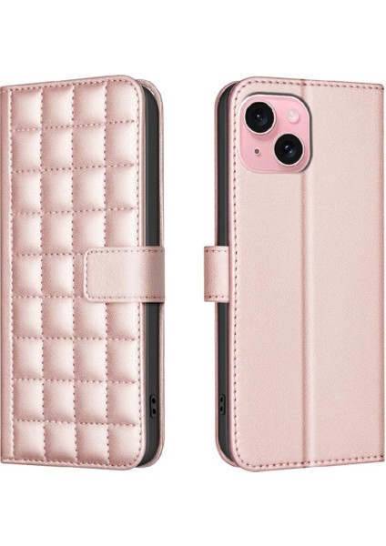 IPhone 15 Için Flip Case Pu Deri Iş Basit Stil Koruyucu Cüzdan (Yurt Dışından)