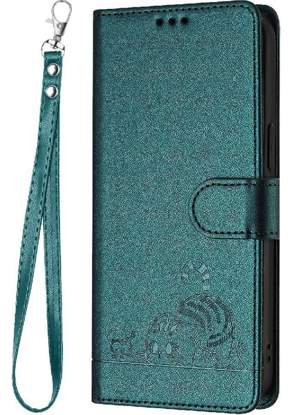 Samsung Galaxy S22 Ultra Kedi Rfıd Kart Yuvası Tutucu Kickstand Flip (Yurt Dışından) fırsatları