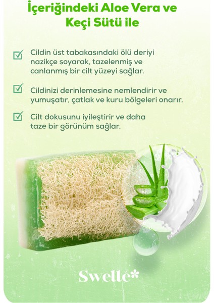 Doğal El Yapımı Kabak Lifli Aloe Vera & Keçi Sütü Özlü Sabun fırsatları