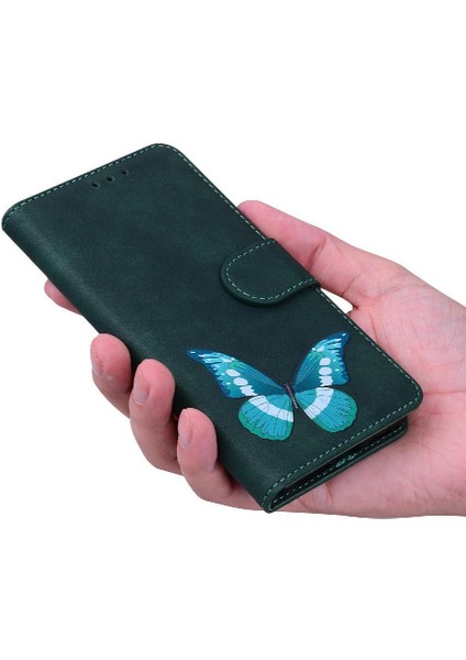 Google Piksel 9 Pro Xl Kelebek Renk Baskılı Flip Folio Kapak Için Kılıf (Yurt Dışından)