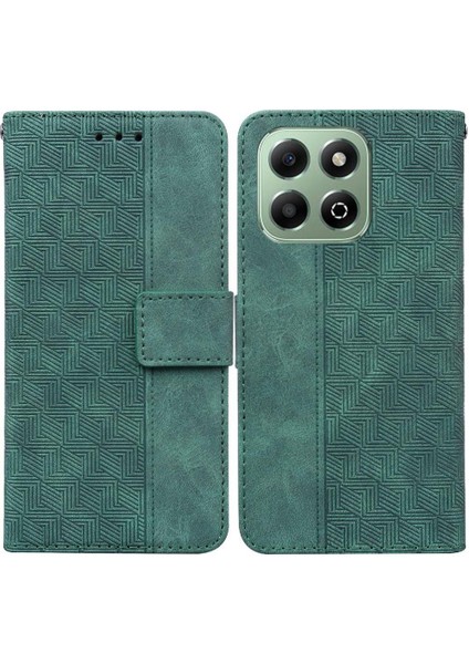 Onur X6B Flip Folio Premium Pu Deri Için Flip Case Geometrik Kabartmalı (Yurt Dışından)