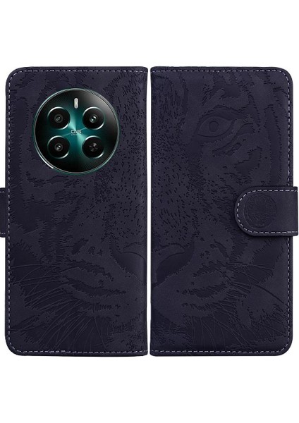 Realme 12 Artı Deri Cüzdan Kickstand Koruyucu Kabartmalı Için Flip Case (Yurt Dışından)