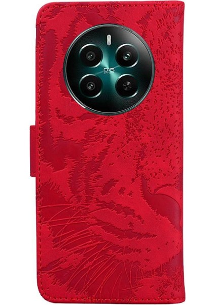 Realme 12 Artı Deri Cüzdan Kickstand Koruyucu Kabartmalı Için Flip Case (Yurt Dışından) fırsatları