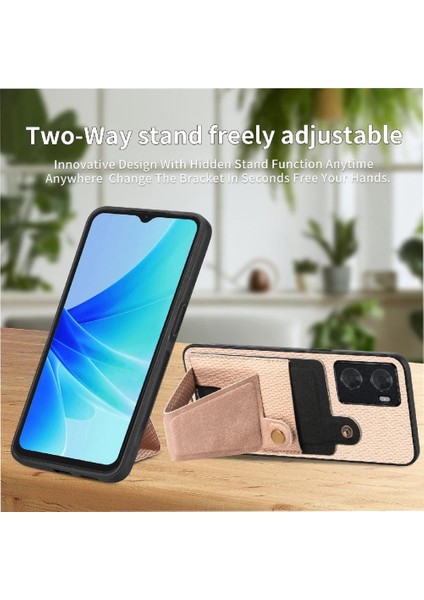 Oppo A57 4g Için Kılıf Braketi Cardholder Standı Fonksiyonu Manyetik Tasarım (Yurt Dışından)