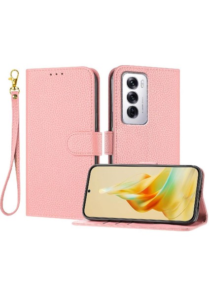 Oppo Phone 12 5g Için Telefon Kılıfı Kart Yuvaları Tutucu Pu Deri Litchi Desen (Yurt Dışından)