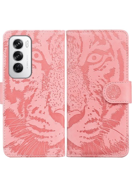 Oppo Oppo 12 5g Için Flip Case Kabartmalı Sevimli Kaplan Kickstand Koruyucu (Yurt Dışından)