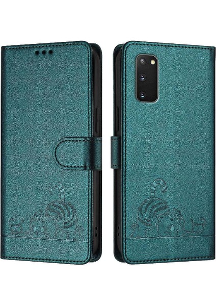 Samsung Galaxy S20 Kart Yuvası Tutucu Için Kickstand Kedi Rfıd Cüzdan (Yurt Dışından)