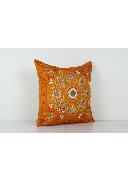 Çiçek Desenli Etnik Suzani Kırlent Kılıfı El Dokuma Kırlent Kılıf 50 x 50 cm fiyatları