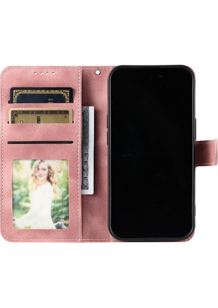 Xiaomi Poco M6 4g Manyetik Kickstand Bilek Kayışı Pu Deri Için Flip Case (Yurt Dışından)