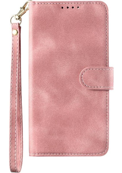 Xiaomi Poco M6 4g Manyetik Kickstand Bilek Kayışı Pu Deri Için Flip Case (Yurt Dışından)