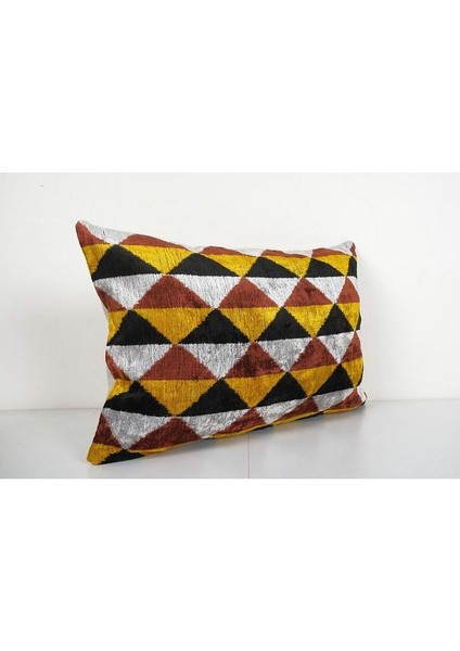 Geometric Desenli Renkli Kadife Ikat Yastık Kılıfı fiyatları