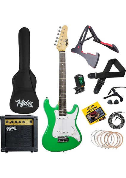 CEG-36GR Amfili Full 3/4 36 İnç Elektro Gitar Seti Yeşil