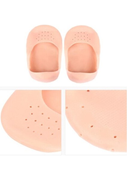 Silikon Topuk Çorabı - Ten Rengi - Ayak Nemlendirici - 1 Çift modelleri
