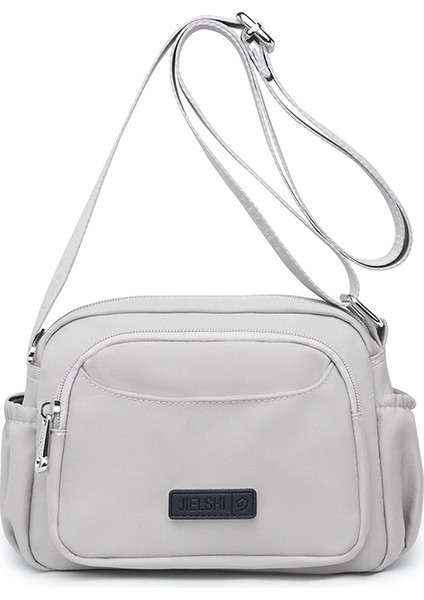 Çapraz Askılı Çanta Taşınabilir Yüksek Yoğunluklu Su Geçırmez Naylon Kumaş Modaya Uygun Stil, Beyaz (Yurt Dışından)