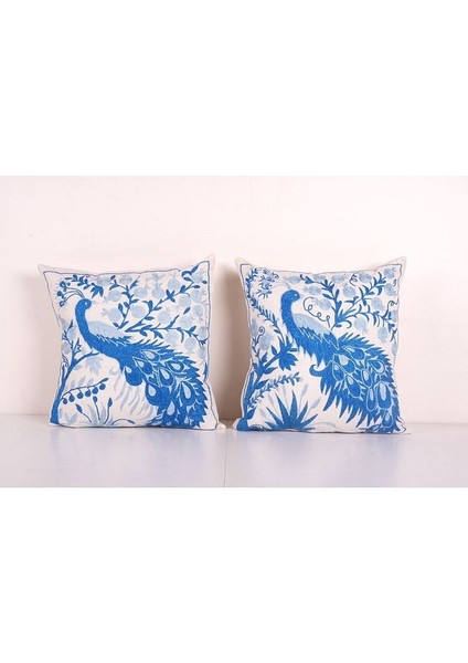 Set Çiçek Desenli Vintage Etnik Suzani Kırlent Kılıfıel Işlemesi Ipek Kırlent Kılıf