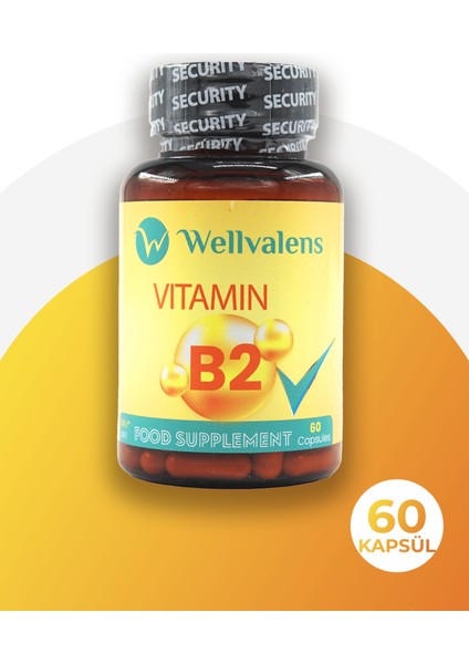 B2 Vitamini – Enerji, Göz ve Cilt Sağlığı İçin Saf Riboflavin | 50 mg | 60 Kapsül