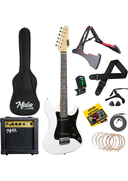 CEG-36WH Amfili Full 3/4 36 İnç Elektro Gitar Seti White