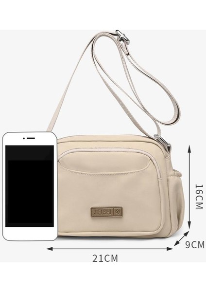 Çapraz Askılı Çanta Taşınabilir Yüksek Yoğunluklu Su Geçırmez Naylon Kumaş Modaya Uygun Stil, Siyah (Yurt Dışından) fiyatları