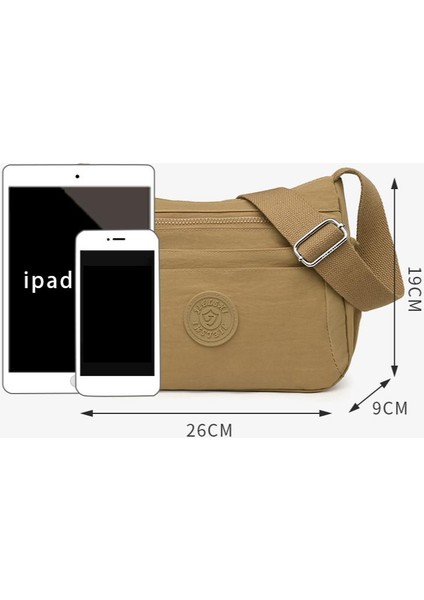 Çapraz Askılı Çanta Taşınabilir Yüksek Kaliteli Naylon Malzeme Kentsel Sade Stil , Haki (Yurt Dışından) fiyatları