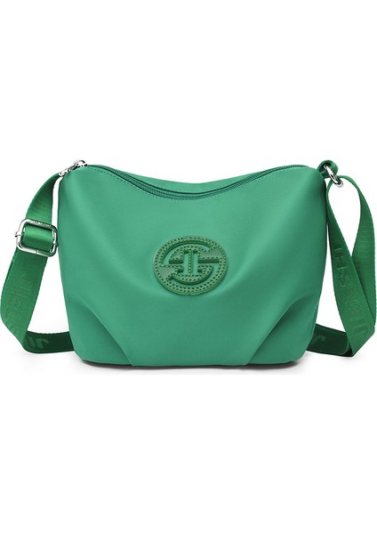 Çapraz Askılı Çanta Taşınabilir Yüksek Kaliteli Aşınmaya Dayanıklı Naylon Malzeme Düz Renk Stili, Yeşil (Yurt Dışından)