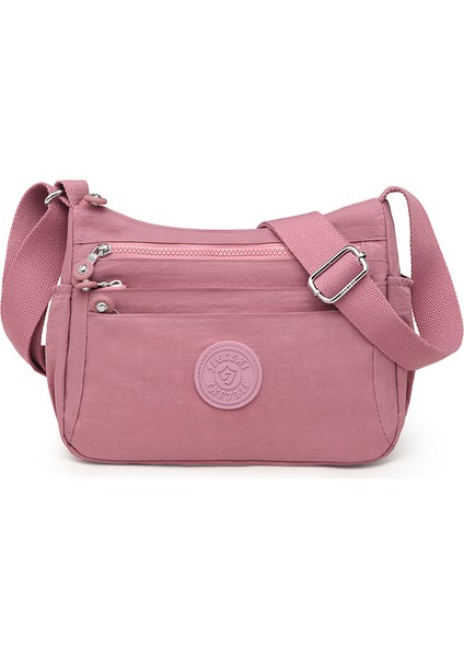 Çapraz Askılı Çanta Taşınabilir Yüksek Kaliteli Naylon Malzeme Kentsel Sade Stil , Pembe (Yurt Dışından)