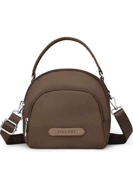 Çapraz Askılı Çanta Taşınabilir Yüksek Yoğunluklu Su Geçırmez Naylon Kumaş Popüler Stil ve Büyük Kapasite Küçük, Kahverengi (Yurt Dışından)