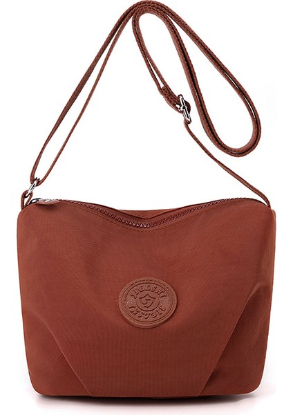 Çapraz Askılı Çanta Taşınabilir Sade Tarza Sahip Yüksek Kaliteli Nefes Alabilen Naylon Kumaş, Kırmızı (Yurt Dışından)