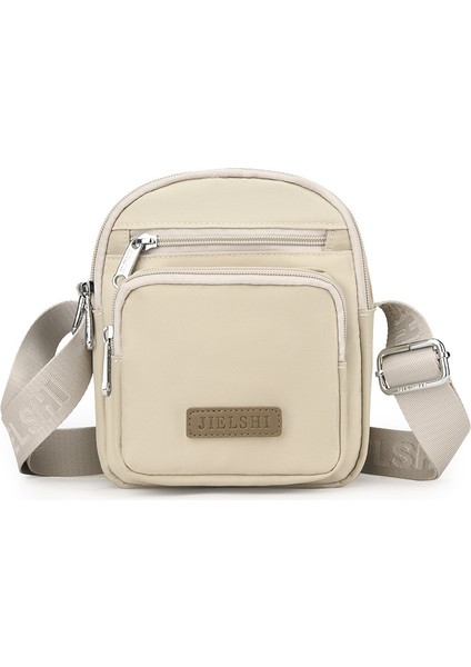 Çapraz Askılı Çanta Taşınabilir Yüksek Kaliteli Nefes Alabilen Naylon Malzeme Kentsel Sade Stil, Beyaz (Yurt Dışından)