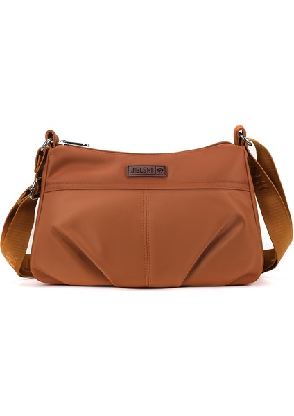 Çapraz Askılı Çanta Taşınabilir Yüksek Kaliteli Su Geçırmez Naylon Kumaş Düz Renk Stili, Turuncu (Yurt Dışından)