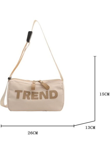 Çapraz Askılı Çanta Taşınabilir Yüksek Kaliteli Oxford Kumaş Düz Renk Cinsiyetsiz Stil, Beyaz (Yurt Dışından) fiyatları
